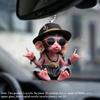 Acrylic Flat 2D Hooded Monkey Car Pendant Is for Holiday, Valentine's Day and Christmas Decorations, and Is a Gift for Couples, Homes and Accessories