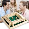 Deluxe Four Sided 10 Numbers Shut The Box Board Game Set Dice Party Club Drinking Games For Adults Families