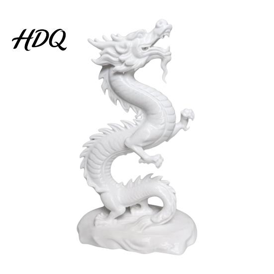 PLA Статуэтка Дракона 3D Печатная Китайская Фигурка Коллекционная Белая Статуэтка Ручная Работа Скульптура Фигурки Фэн-Шуй Украшение для Дома Офиса