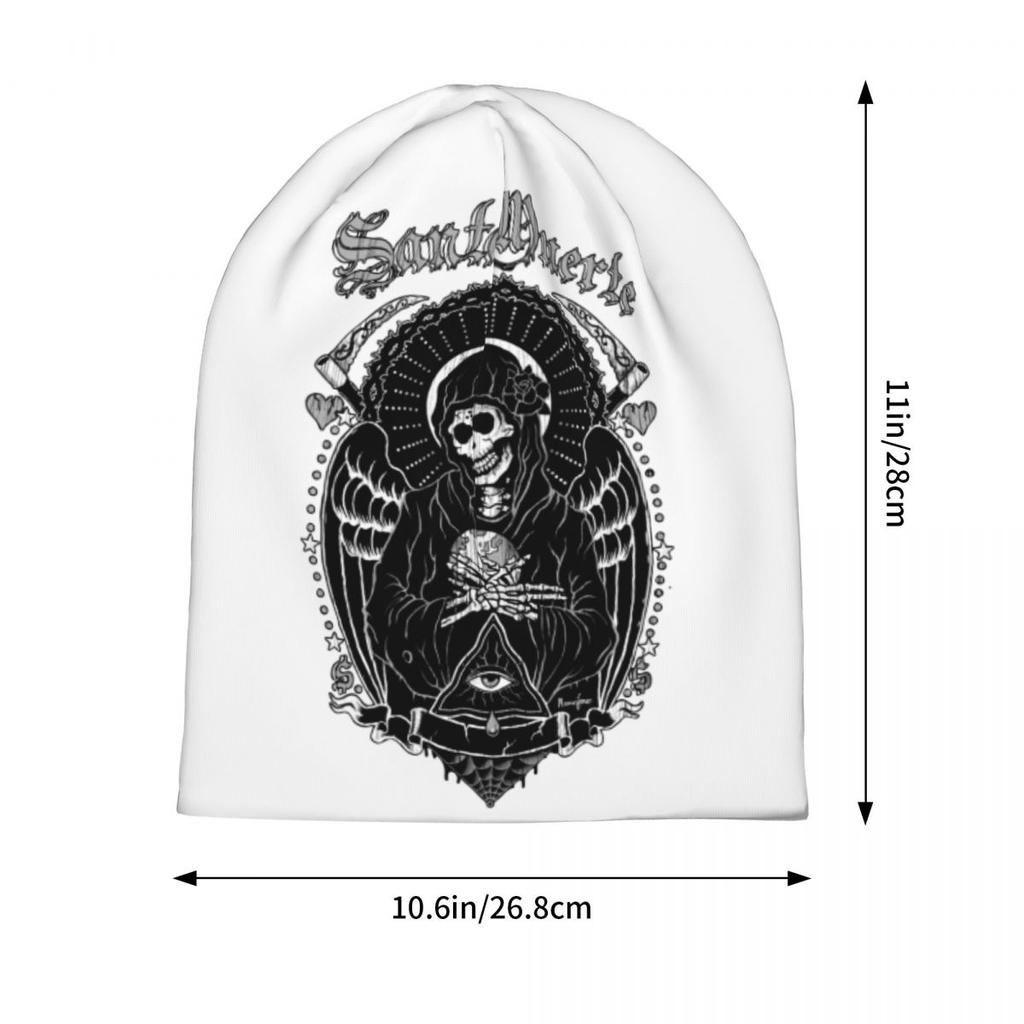 Святая Смерть Санта Муэрте Череп Skullies Шапочки Шляпа Ужасы Хэллоуин Летняя Унисекс Уличная Кепка Теплый Многофункциональный Капот Вязаная Шапка