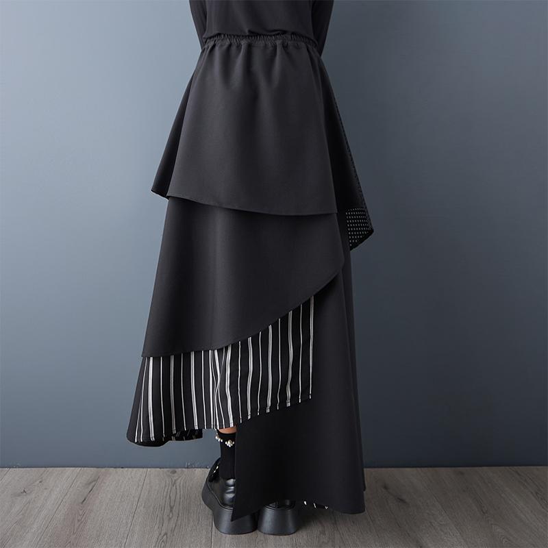 DIMANAF 2025 Большой размер Осень Зима Женские Длинные Юбки Мода Леди Эластичная Талия Брюки Одежда Большого Размера