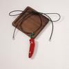 Multipurpose Spicy Peppers Pendant Necklace Sturdy Resin Crafted Portable Fashion Accessory for Trendy Women Ladies