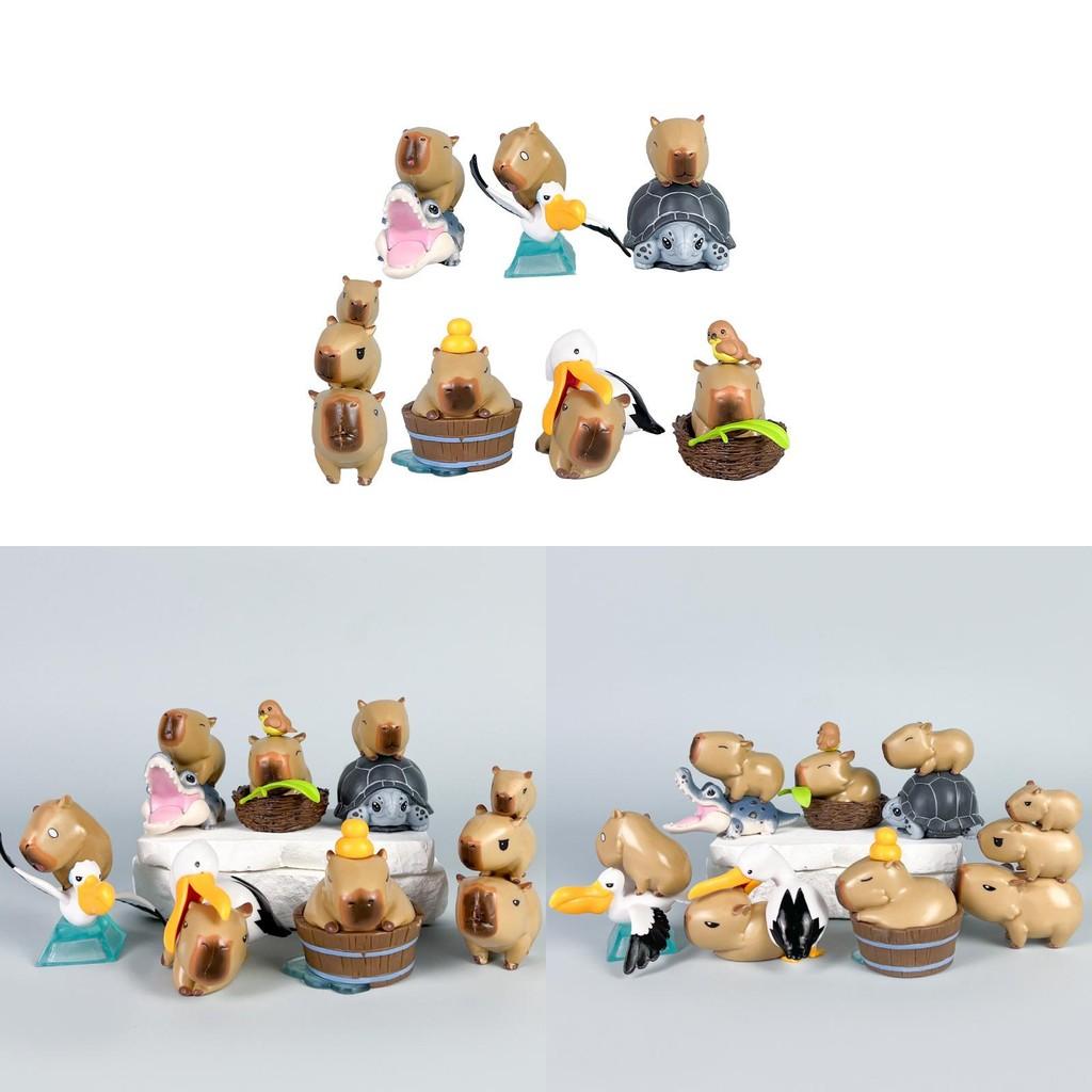 Коллекционная фигурка капибары ПВХ Милая мультяшная игрушка для подарка и демонстрации