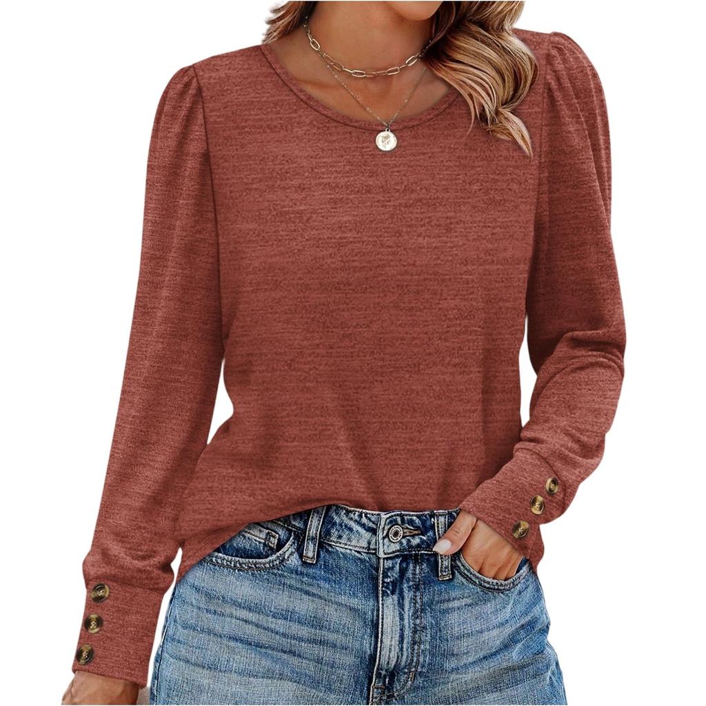 Женский модный однотонный топ с длинным рукавом