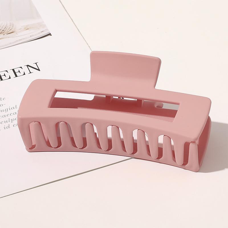 1Pc Big Size 10.5cm Rectangle Matte Hairpin Crab Vintage Hair Claws Trendy Hair Clip Hair Accessories For Women With Thick Hair
