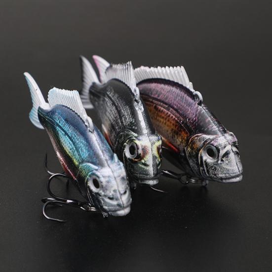 Жесткая приманка Swimbait с тройным крючком, реалистичная, яркая, цветная, естественная поза для плавания, портативная рыболовная приманка, поддельная приманка