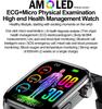 2025 New Health Glance ECG AI Diagnosis Smart Watches Men Heart Rate Blood Pressure IP68 Waterproof Smartwatches For HUAWEI IOS
