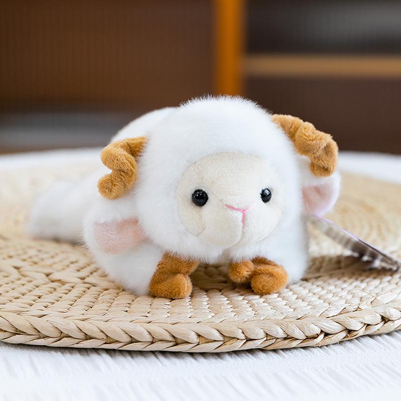 Adorable Three-Pose Animal Figurines: Plush Panda, Raccoon Doll, Desktop Companion