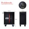 Two-Door Folding Trolley with Multifunctional Tool - Black-Red