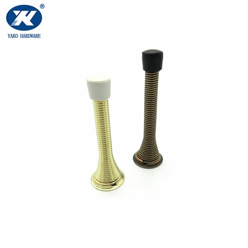 Modern Design Wall Mount Flexible Door Stopper with Rubber Bumper Tips Buffer Protection Floor Spring Door Stop