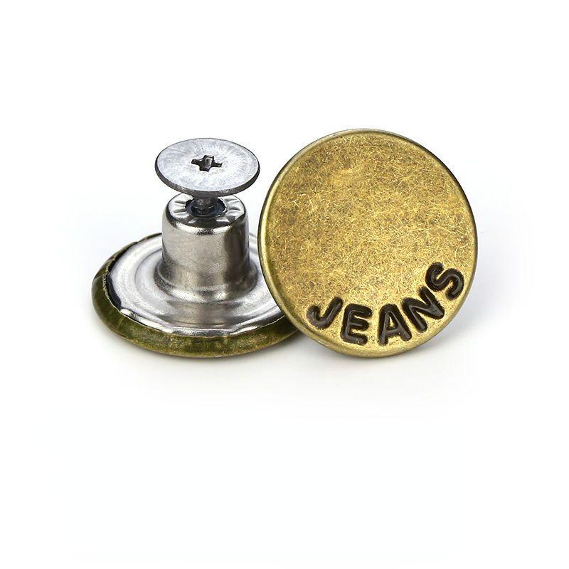 1/2/5/10 шт. бесшовные джинсовые пуговицы из сплава с инструментами — съемные и регулируемые