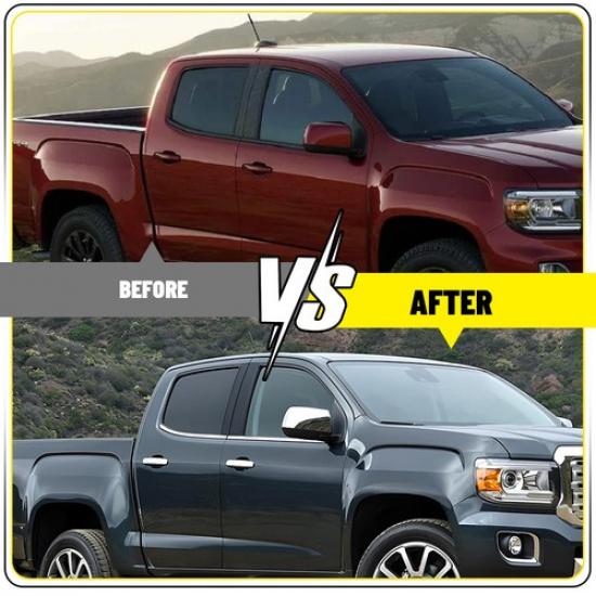 Черные комплекты накладок на стойки и оконные молдинги для Chevy Colorado GMC Canyon 2015- EXV