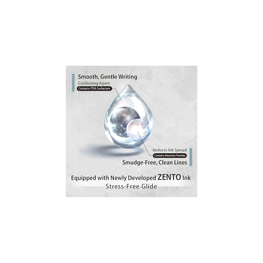Гелевая ручка Uni-ball Zento Signature Model 0,5 мм, Металлический черный