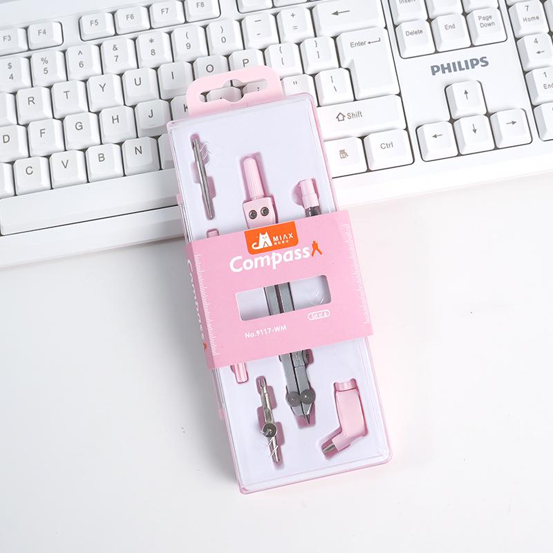 Набор из шести металлических циркулей для чертежей для экзаменов и проектирования