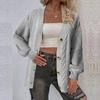 Женский повседневный вязаный свободный массивный свитер с открытым передом, кардиган, пальто с длинными рукавами, верхняя одежда