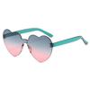 Transparent jelly color love glasses, men's and women's peach heart anti-ultraviolet sunglasses, European and American heart-shaped one-piece sun