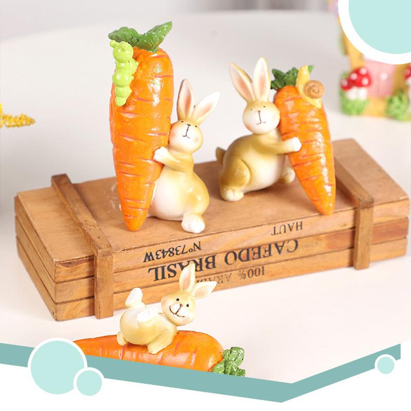 1 шт. смоляная пружина морковка Ins модель животного подвеска кролик милые пасхальные украшения кролик