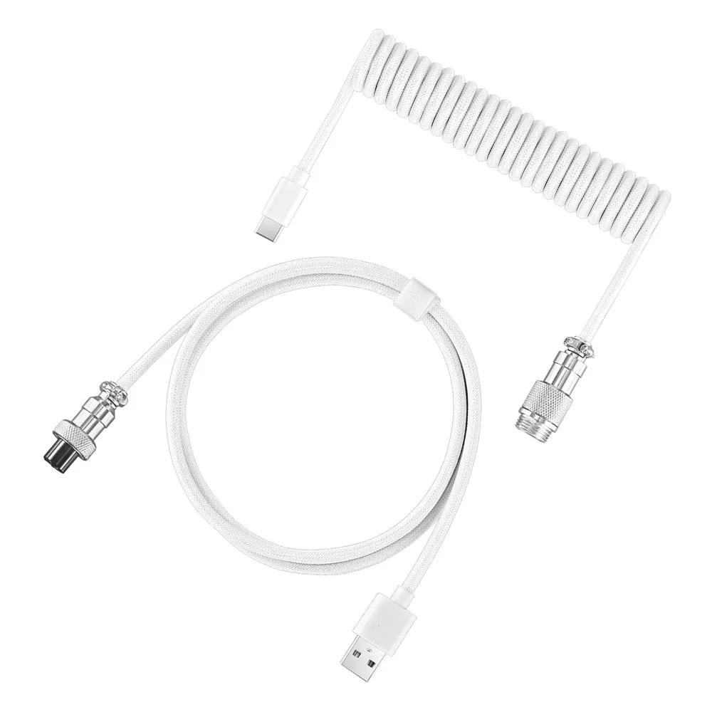 Механическая клавиатура спиральный кабель, порт USB Type-C, спиральный кабель-авиатор для игровых и настольных компьютеров
