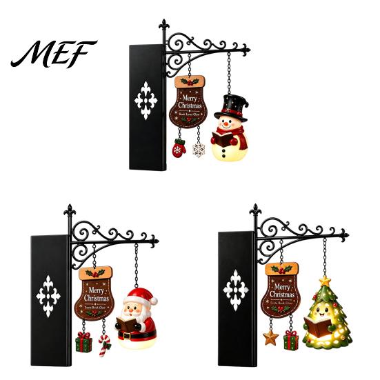 Creative Bookshelf Display Lamp Christmas Hanging Light, Snowman Book Nook Lamp, Metal Decorative Reading Space Accessories Floating Library