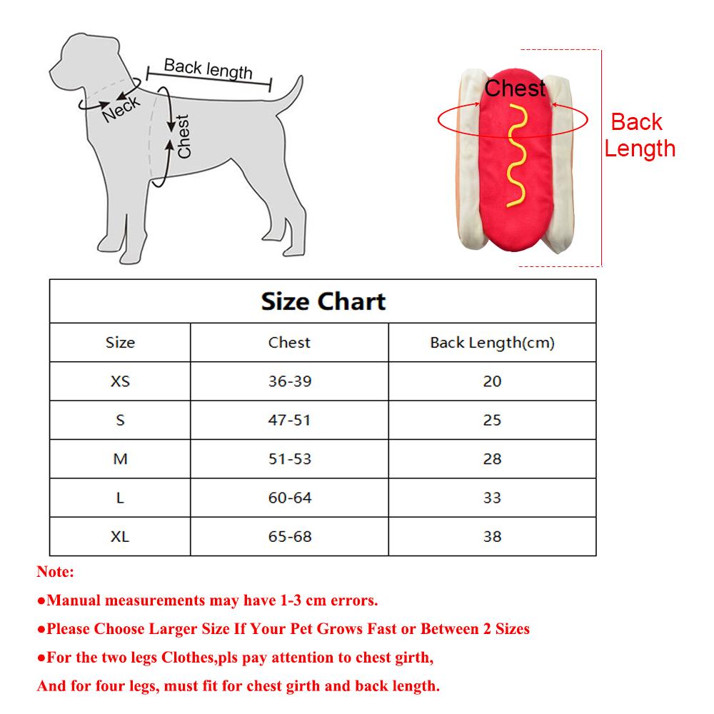 Смешная одежда для собак Костюм для Хэллоуина хот-дога для больших и маленьких собак Регулируемая одежда для питомцев Милая одежда для собак Чихуахуа Мопс Принадлежности