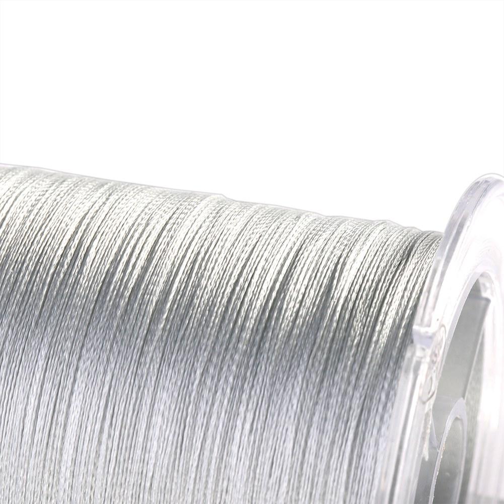 300m PE   4 Strands Super Strong Fishing Lines Multi filament Fish Rope Cord Grey (0.6)