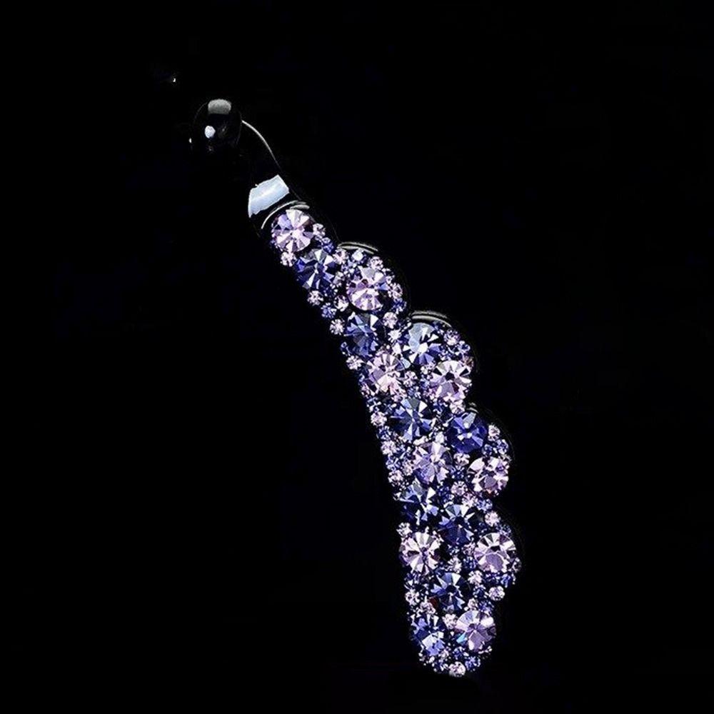 Повседневные Стразы Банан Зажим Элегантный Конский Хвост Держатель Кристалл Волосы Коготь Для Женщин Девочек