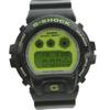 Сумасшедшие цвета Цифровые кварцевые Черные часы G-SHOCK Зеленые, DW-6900CS-1JF