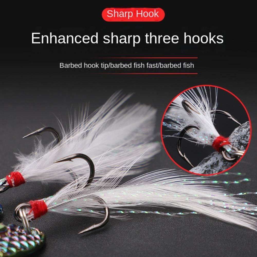 5г 10.5г рыболовные приманки металлический тройной крючок новая вращающаяся блесна