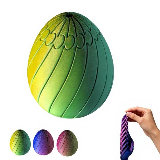 Яйцо-игрушка для снятия стресса, Easter Egg Toy, 3D-печатное спиральное яйцо, фиджет-игрушка, вращающееся яйцо-головоломка, игрушка для офисного стола, наполнители для пасхальной корзины, сувениры для вечеринки
