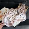 Versatile Equestrian Printed Scarf Simulation Silk Retro Premium Sunscreen Shawl Neck Square Scarf Silk Scarf Headscarf
