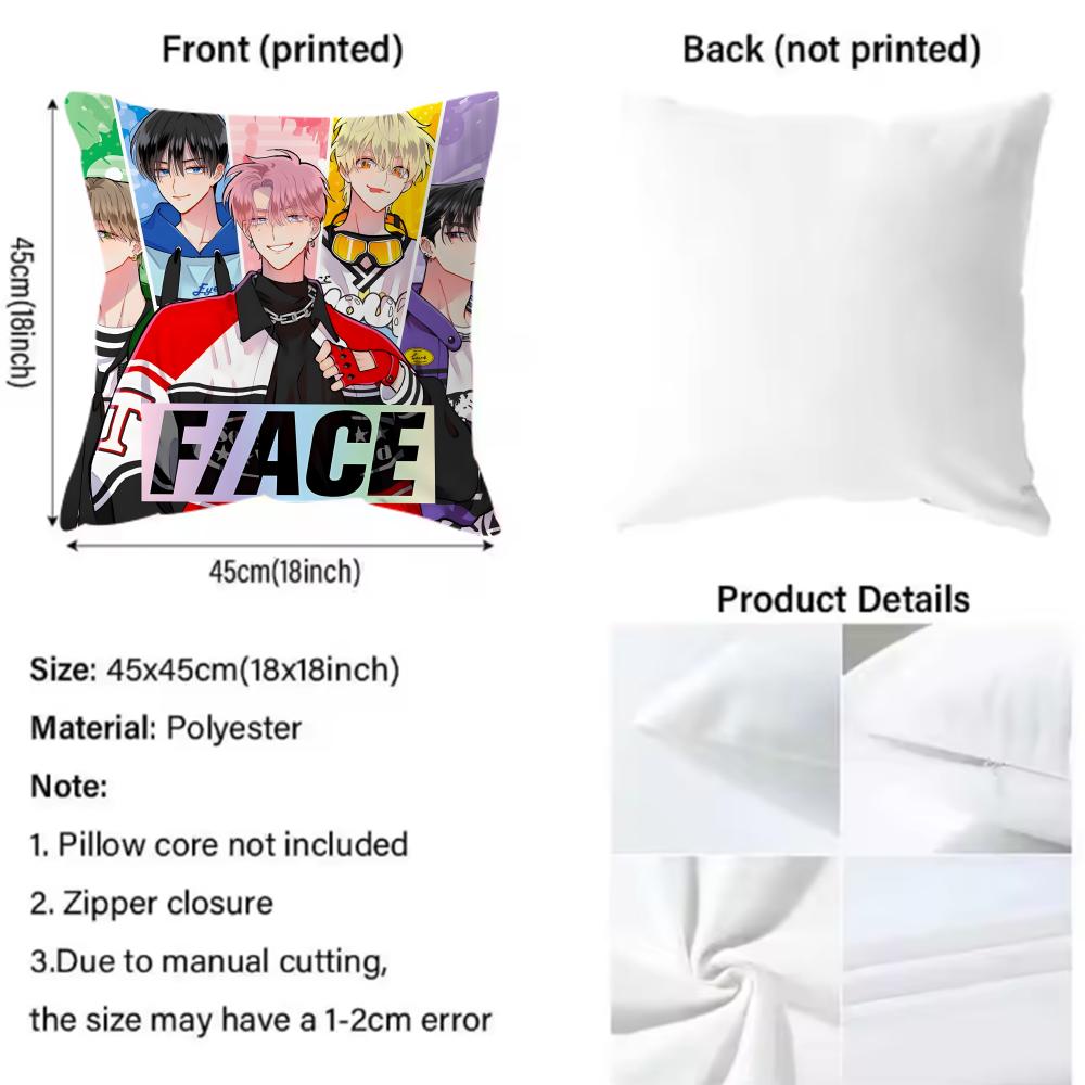 Tamon-Kun Ima Dotchi! Cushion Cover Comfortable Reversible Pillow Cover Ideal For Car Sofa Bedroom & Beyond