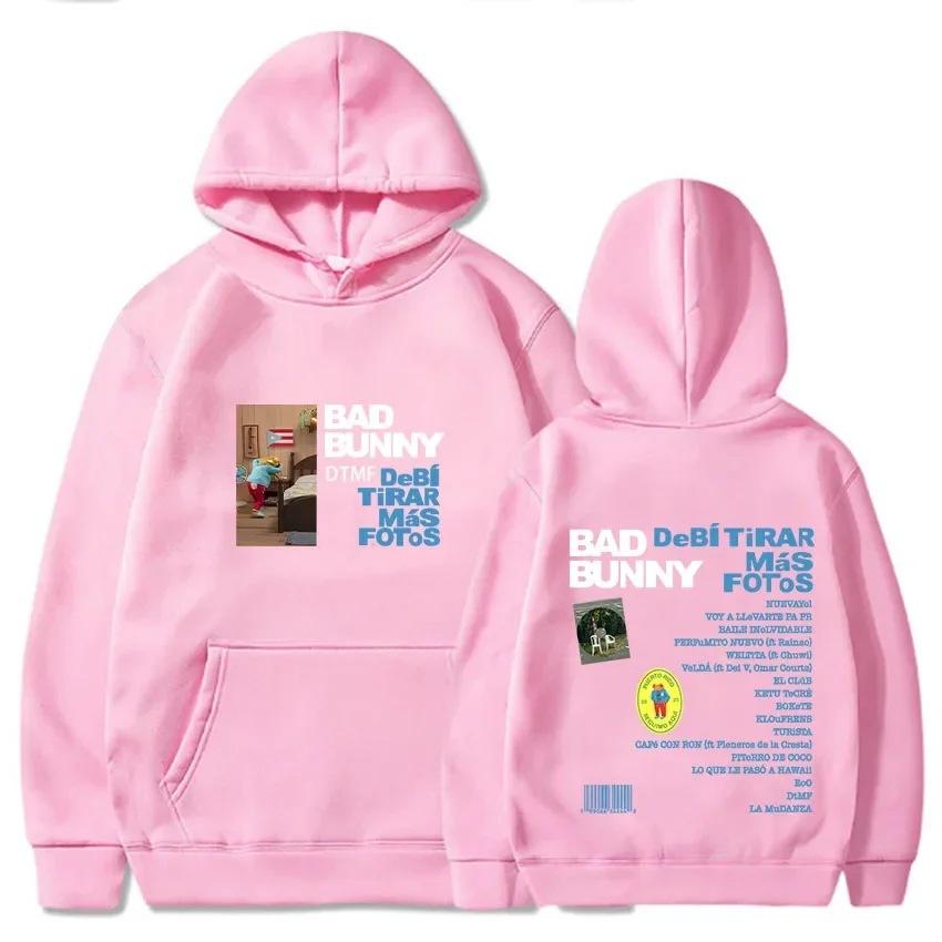 Bad Bunny Album DTMF Loose hoodie with fashionable print autumn/winter long-sleeved men hoodie fashionable, warm and comfortable