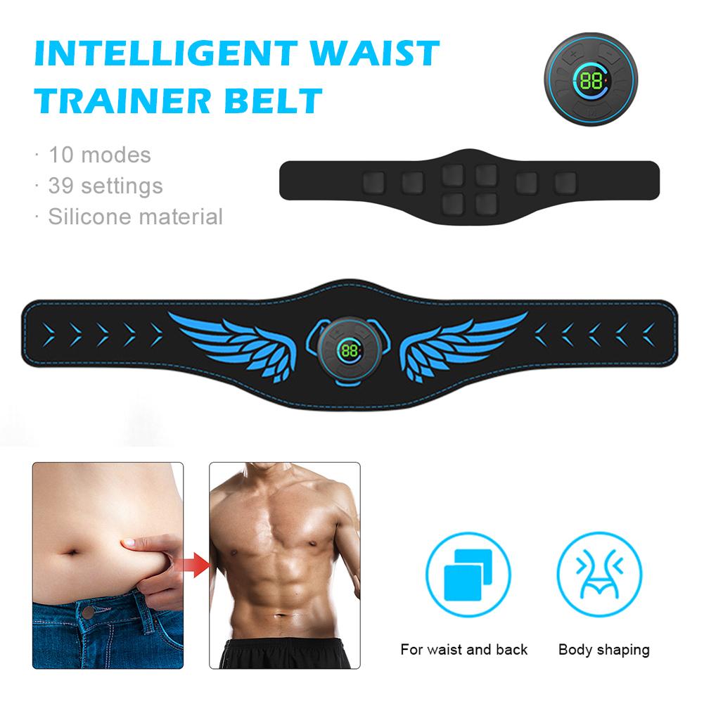 EMS ABS Abdonimal Trainer Men Women Abs Muscle Stimulator Belly Waist Trainer Belt Weight Loss Body Shaping Home Fitness Belt