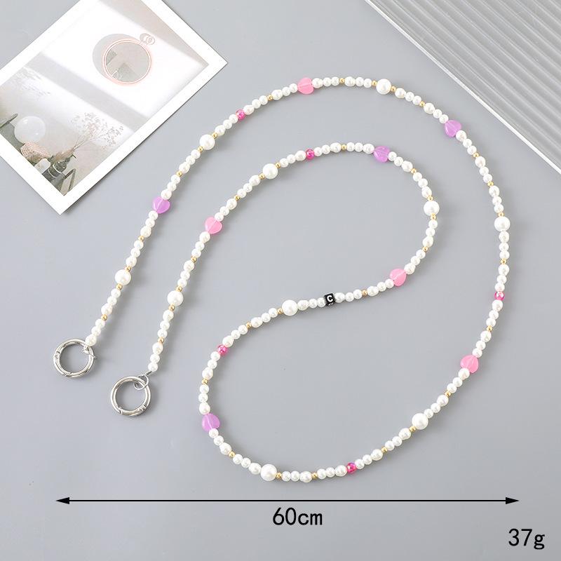 Pearl Mobile Phone Chain Necklace - Crossbody Lanyard for Women