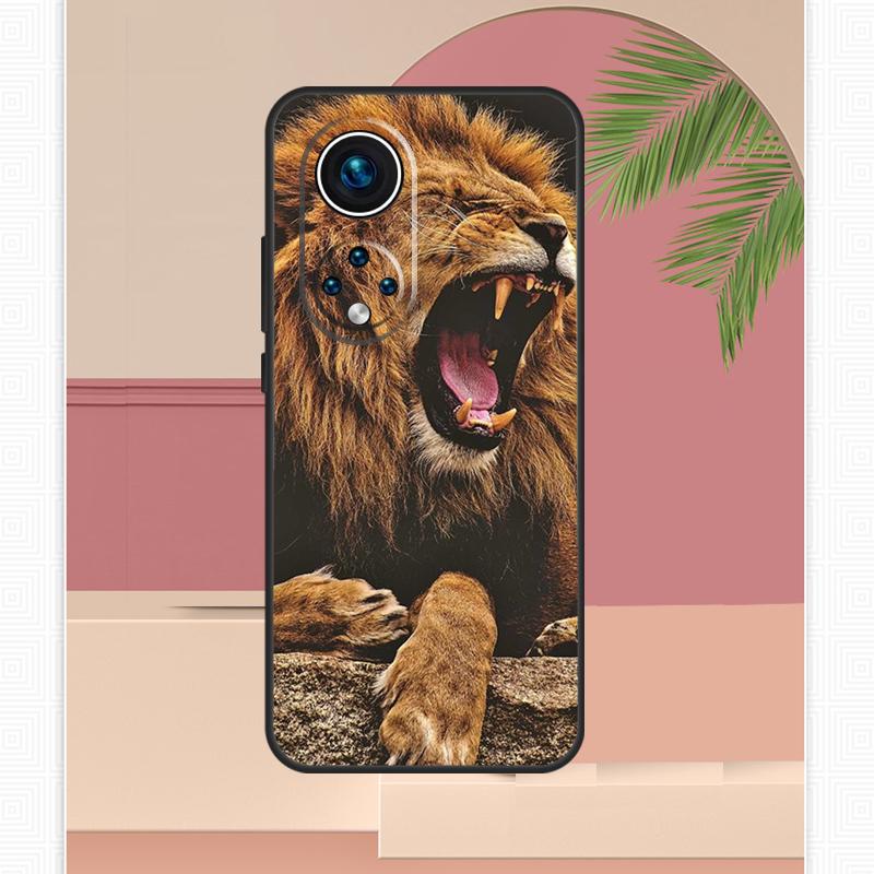 Чехол 'Рычащий Лев' для Honor Magic 7 Lite 5 6 8 Pro Honor 200 400 X9c X9b X9a X8b X8a X8c 50 70 90
