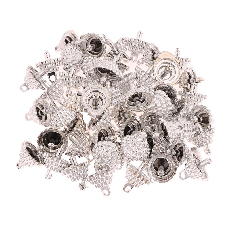 50/100Pcs Pendant Set Balls Charms Pendants Caps Decoration Holder Sphere Stand Replacement Creative Accessory Christmas Parts