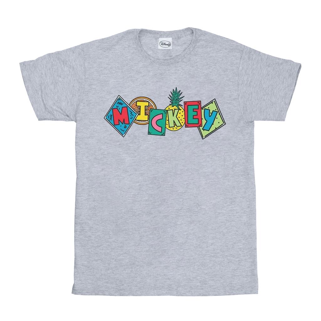 Disney Mens Mickey Mouse Fruit Blocks T-Shirt