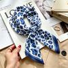Autumn and winter Maillard cashew square scarf silk scarf women's shirt versatile neck small scarf tied hair decorative scarf
