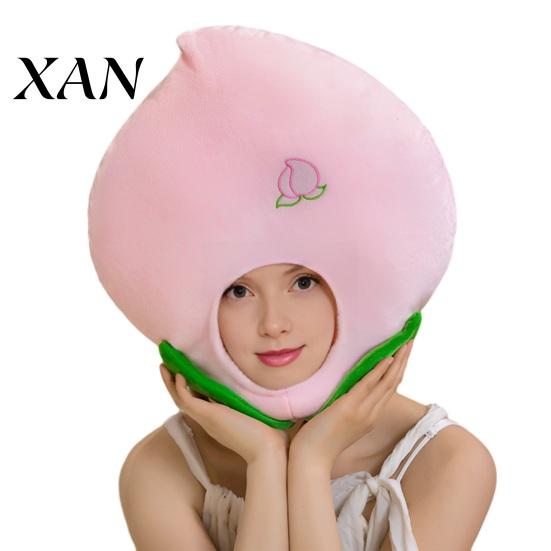 Photo Booth Prop Hood Bright Colorful Fruit Food Shape Soft Plush Headgear Internet Celebrity Costume Face Opening Feature Party Vegetable Accessory