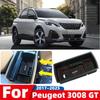 Новый улучшенный черный материал для Peugeot 3008 GT 2017 2018 2019 2020 2026 2026 2026 2026 2026 Автомобильный подлокотник ящик для хранения Аксессуары