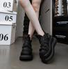 Модные 8 см готические ботинки на толстой подошве, высокие женские ботильоны на платформе, элегантные удобные женские ботинки для ходьбы, кожаные ботинки в стиле панк