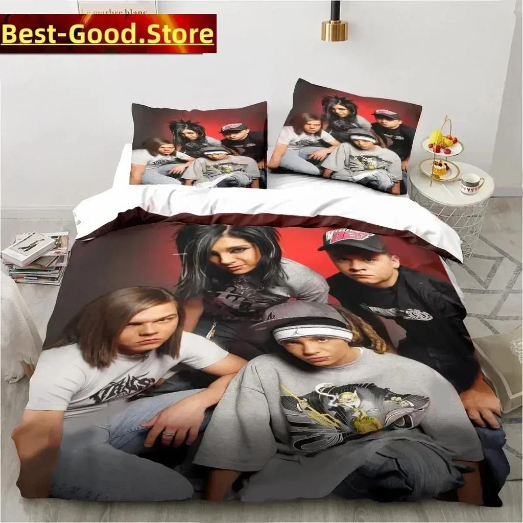 3D Печать Tokio Hotel Печатный Комплект Постельного Белья Пододеяльник Наволочка Комплект Постельного Белья Простыня Чехол на Одеяло Полный Queen King Размер