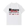 Men's 100% Cotton Crew Neck Short Sleeve T-Shirt, Casual Monaco Racing Club Graphic Printed Summer Comfortable Breathable Tee Top for Daily Sports Wea
