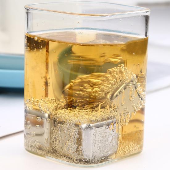 Набор кубиков льда из нержавеющей стали, многоразовые охлаждающие камни для вина, виски, пищевой современный дизайн, барная вечеринка