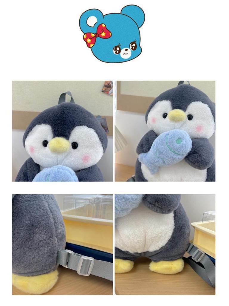 Adorable Cartoon Penguin Plush Backpack for Kids