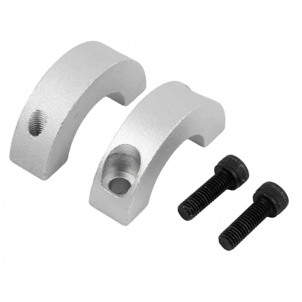 Двойное разъемное зажимное кольцо Сменный стопорный хомут для вала Серебристый