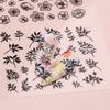 Xiaomi 12PCS / Set Black Nail Stickers Flower Leaf Necklace 3D Sliders Decal Gel Polish Sticker DIY Design Manicure Tips