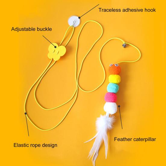 200 см подвесная игрушка для кошек, самовозбуждающиеся выдвижные нейлоновые качели для снятия стресса, кошачья мята