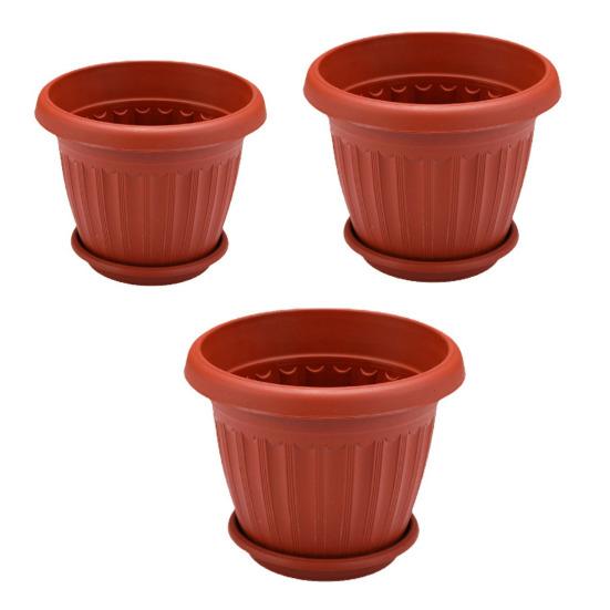 Большой цветочный горшок, устойчивый к погодным условиям, с дренажными отверстиями и поддоном, устойчивый к трещинам горшок для комнатных растений, уличных орхидей, суккулентов, трав