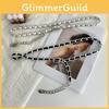 Premium Silver And Black Woven Metal Waist Chain Fashionable Women's Accessory